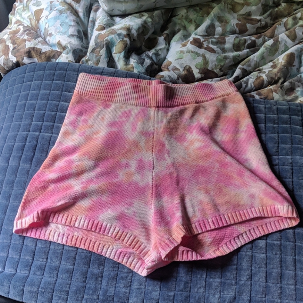Juicy Couture XL cotton knit shorts tie dye